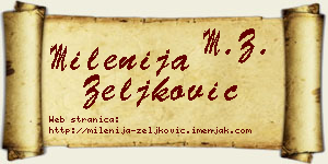 Milenija Zeljković vizit kartica